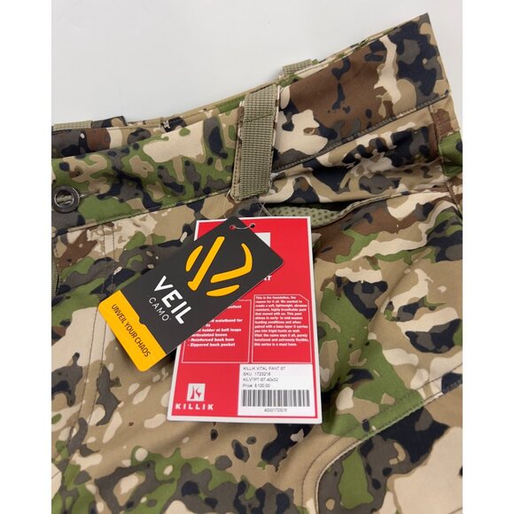 Killik Men’s Vital Camouflage Hunting Pants 40x32 Veil Camo NWT - Picture 2 of 7
